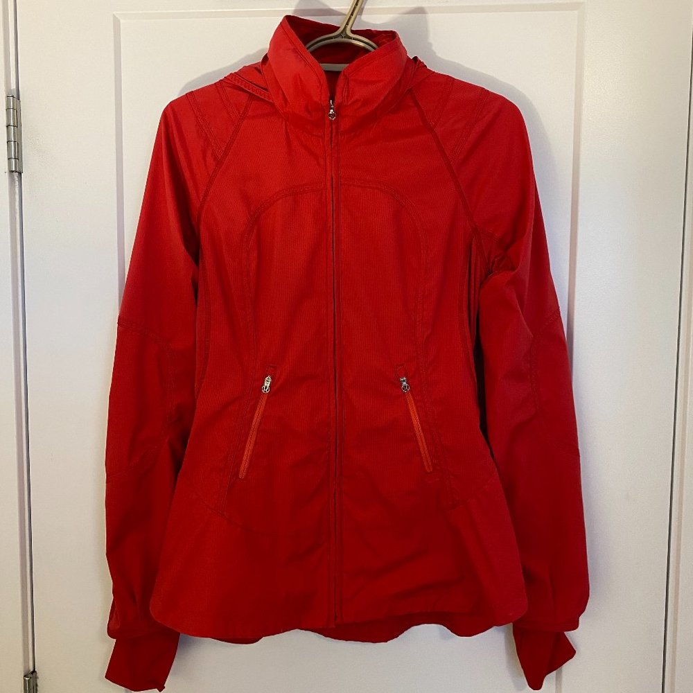 Lululemon red hooded jacket